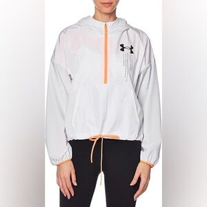 NEW Under Armour Women's UA Woven Graphic Rain Activewear Jacket Hood Running